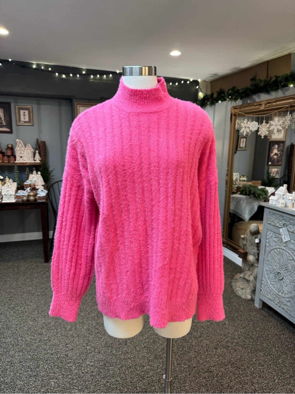 Jessica Simpson Hot Pink Mock Neck Sweater